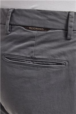 Pantalone chino in misto cotone grigio                                                              